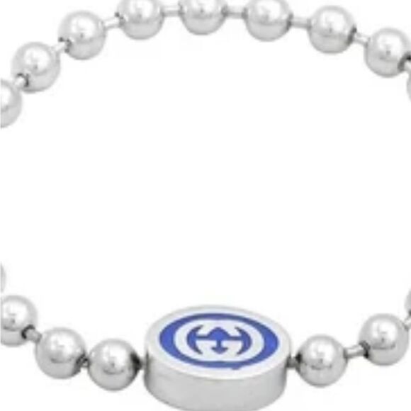 Unisex Gucci interlocking G .925 sterling silver bracelet made in Italy - Picture 1 of 8